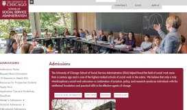 
							         Admissions | University of Chicago - SSA								  
							    