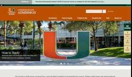 
							         Admissions | University of Miami								  
							    