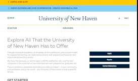 
							         Admissions - University of New Haven								  
							    