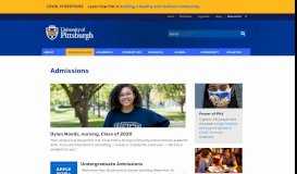 
							         Admissions | University of Pittsburgh								  
							    