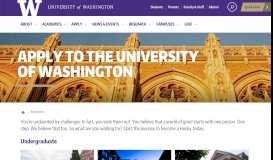 
							         Admissions - University of Washington								  
							    