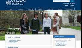 
							         Admissions | Villanova University								  
							    