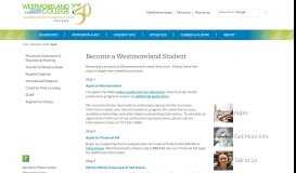 
							         Admissions - Westmoreland County Community College								  
							    