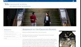 
							         Admissions - Yale Graduate School - Yale University								  
							    