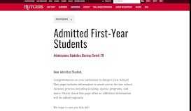 
							         Admitted First-Year Students | Rutgers Law								  
							    