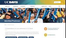 
							         Admitted Freshman | UC Davis								  
							    