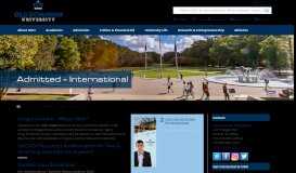 
							         Admitted - International - Old Dominion University								  
							    