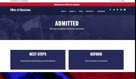 
							         Admitted - Office of Admissions - Ole Miss Admissions - University of ...								  
							    