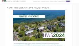 
							         Admitted Student Day Registration - Hobart and William Smith Colleges								  
							    