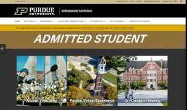 
							         Admitted Student Next Steps - Undergraduate Admissions - Purdue ...								  
							    