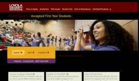 
							         Admitted Students - Admissions - Loyola University New Orleans								  
							    