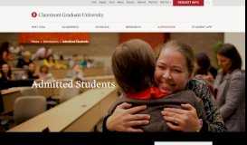 
							         Admitted Students · - Claremont Graduate University								  
							    
