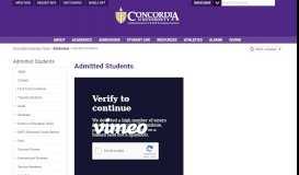 
							         Admitted Students | Concordia University Texas								  
							    