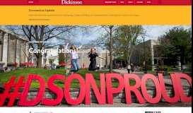 
							         Admitted Students | Dickinson College								  
							    