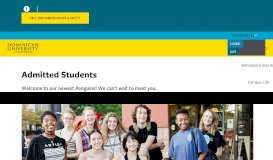 
							         Admitted Students — Dominican University of California								  
							    