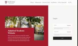 
							         Admitted Students | Harvard College								  
							    