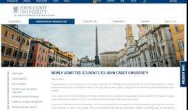 
							         Admitted Students | John Cabot | University in Italy, Rome | An ...								  
							    