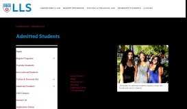 
							         Admitted Students - Loyola Law School, Los Angeles								  
							    