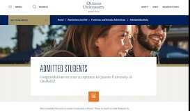 
							         Admitted Students | Queens University of Charlotte								  
							    