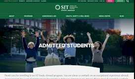 
							         Admitted Students - SIT Study Abroad - School for International Training								  
							    