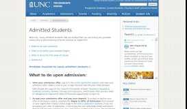 
							         Admitted Students - The University of North Carolina at Chapel Hill ...								  
							    