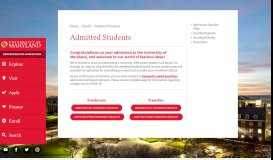 
							         Admitted Students | UMD Undergraduate Admissions								  
							    