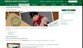 
							         Admitted Students | Undergraduate Admissions | Wright State University								  
							    