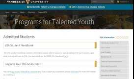 
							         Admitted Students | Vanderbilt Programs for Talented Youth ...								  
							    