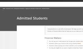 
							         Admitted Students | Virginia Tech								  
							    