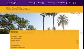 
							         Admitted Students | Whittier College								  
							    