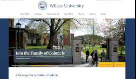 
							         Admitted Students - Wilkes University								  
							    