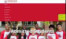 
							         Admitted Students - Winston-Salem State University								  
							    