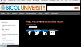 
							         AdNU visits BU for benchmarking activity | BU news								  
							    