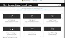 
							         Adobe Campaign Standard Learn & Support - Adobe Help Center								  
							    