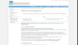 
							         Adobe CLP Lizenzprogramm - LRZ								  
							    