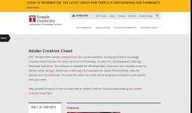 
							         Adobe Creative Cloud | Temple ITS								  
							    