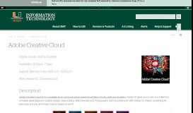 
							         Adobe Creative Cloud - University of Miami Information Technology								  
							    