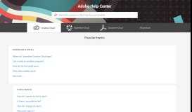 
							         Adobe Help Center								  
							    