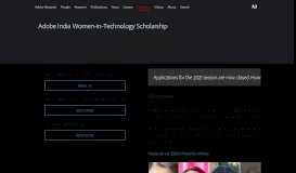
							         Adobe Research » Adobe India Women-in-Technology Scholarship								  
							    