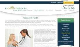 
							         Adolescent Health Services | Spartanburg, SC - ReGenesis Health Care								  
							    