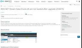 
							         ADO.NET Devart.Data.Oracle.dll are not loaded after upgrade (254475)								  
							    
