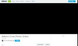 
							         Adonis Crew Portal Video on Vimeo								  
							    