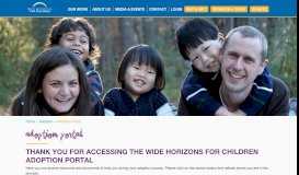 
							         Adoption Portal - Wide Horizons for Children								  
							    