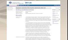
							         Adoptions Australia Data Quality Statement 2015–16 - METeOR								  
							    