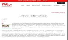 
							         ADP Employee Self-Service Goes Live | Physician Affiliate Group of ...								  
							    