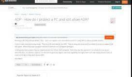 
							         ADP - How do I protect a PC and still allow ADP? - IT Security ...								  
							    