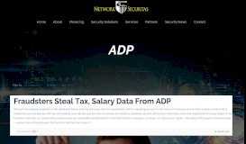 
							         ADP – Network Securitas								  
							    