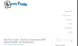 
							         Adp Run Login - Runess | myaccess ADP Payroll Portal | for ...								  
							    
