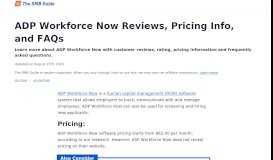 
							         ADP Workforce Now Reviews, Ratings, Pricing Info and FAQs								  
							    