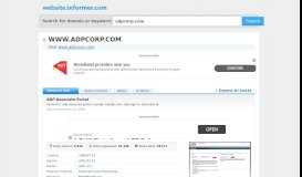 
							         adpcorp.com at WI. ADP Associate Portal - Website Informer								  
							    